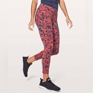 Lululemon Final Lap High Rise Crop Legging 23” Efflorescent Dark Canyon Onyx 10